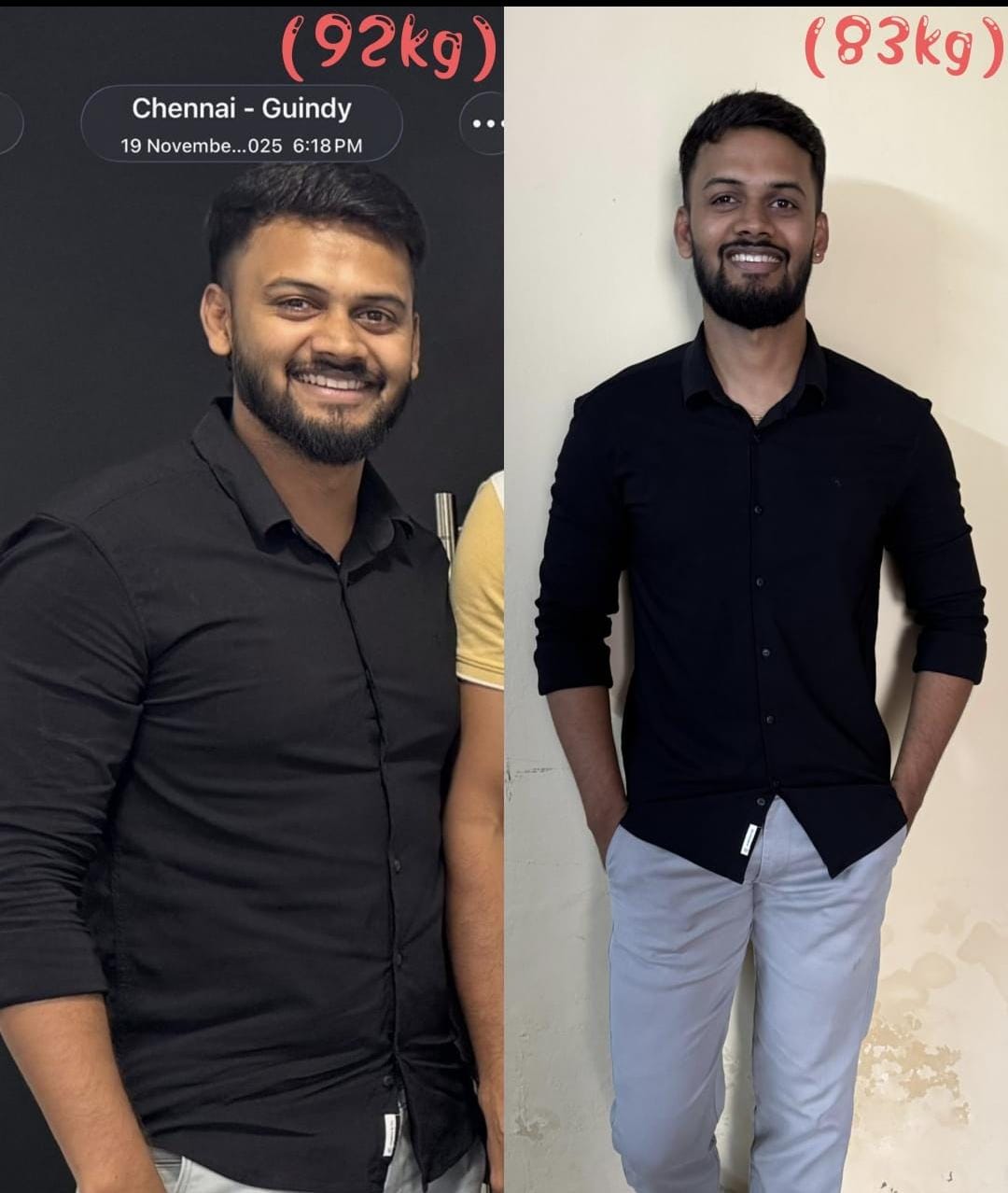 92 KG to 83 KG